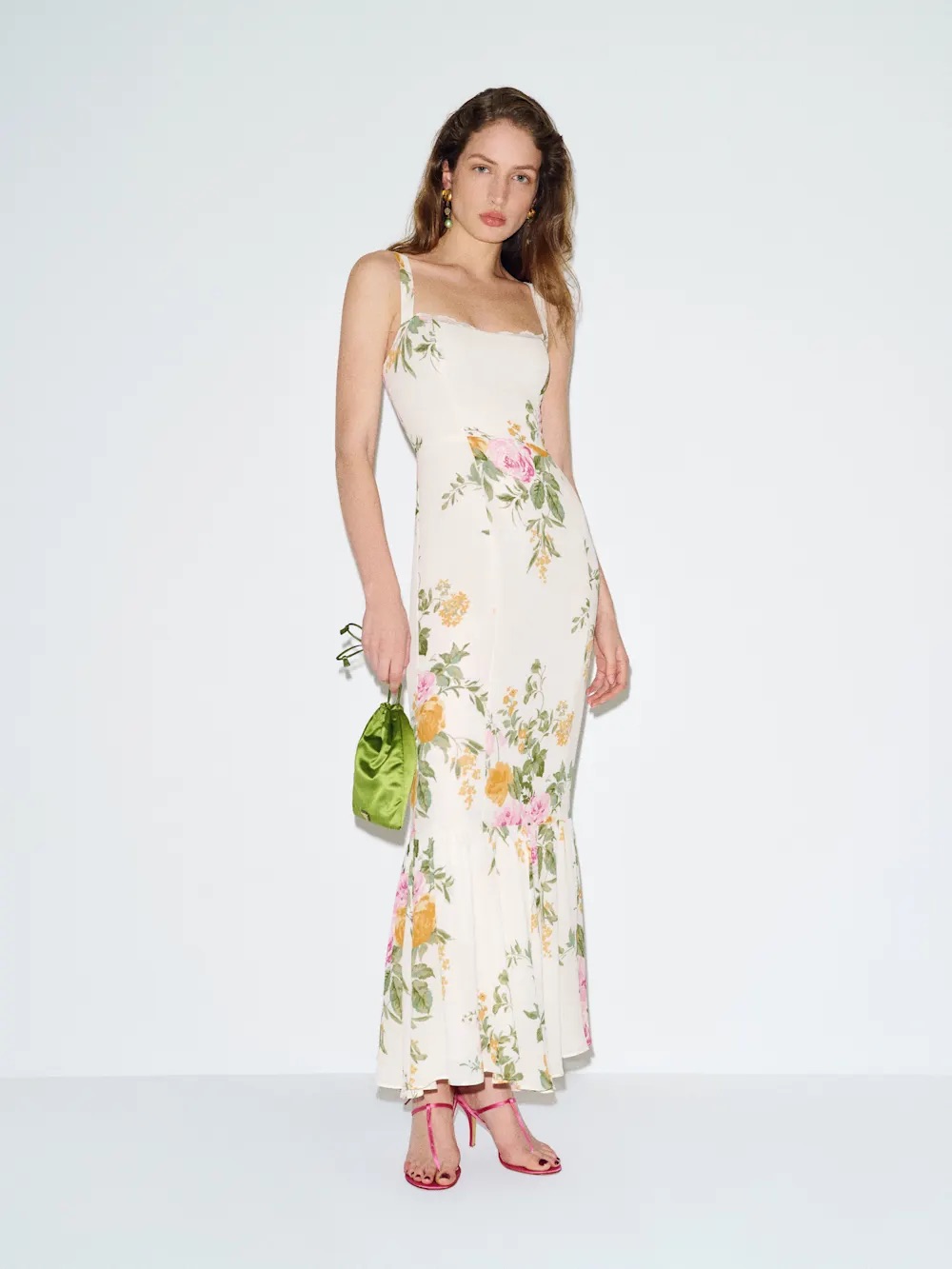 Reformation Irisa Rose Maxi Dress With Floral Print